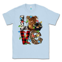 Dusty Blue love cow gnomies Classic Tee - CowGirlArtShop