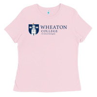 Bubblegum Pink Wheaton College (Illinois) Ladies Tee - artisFamous