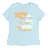 Baby Blue women are born in richmond Ladies Tee - artisFamous