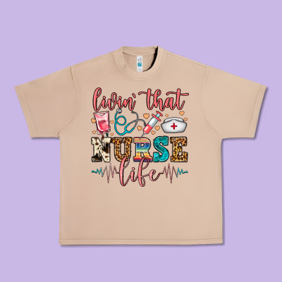 Livin' That Nurse Life Urban Heavy Tee Designed By Fadigitalartstudio