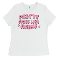 White Pretty Girls Like Anime Ladies Tee - artisFamous