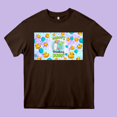 Daddy's Drinking Buddy Heavy Core Tee Designed By Tumblerdesignbyshophia