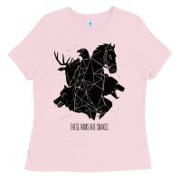 Bubblegum Pink these arms are snakes Ladies Tee - artisFamous