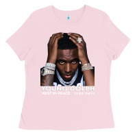 Bubblegum Pink Rest in Peace Young Dolph Ladies Tee - artisFamous