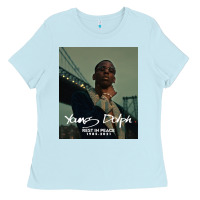 Baby Blue Rest in Peace Young Dolph Ladies Tee - artisFamous