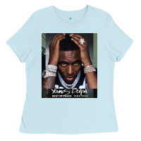 Baby Blue Rest in Peace Young Dolph Ladies Tee - artisFamous