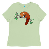 Red Panda Sleeping Ladies Tee | Teevron