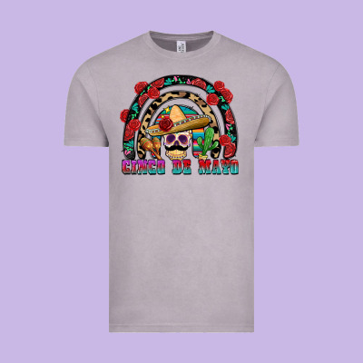 Cinco De Mayo Rainbow Vintage Tee Designed By Fadigitalartstudio