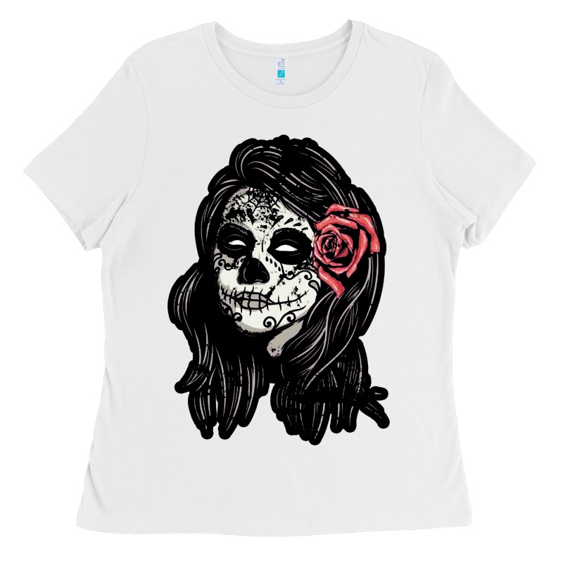 Sugar Skull Lady Ladies Tee by artisFamous | Teevron