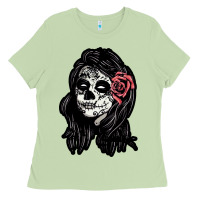 Matcha sugar skull lady Ladies Tee - artisFamous