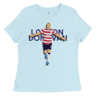 Baby Blue Landon Donovan Ladies Tee - artisFamous