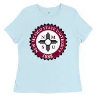 Baby Blue nmsu seal Ladies Tee - artisFamous