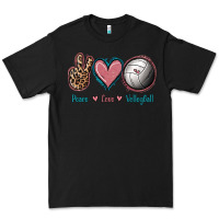 Black Peace Love Volleyball Premium Tee - Jasminsmagicworld