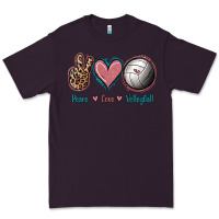 Plum Peace Love Volleyball Premium Tee - Jasminsmagicworld