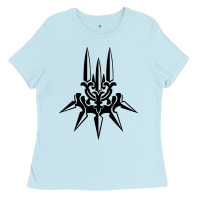 Baby Blue yorha white insignia Ladies Tee - artisFamous