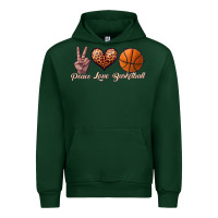 Forest Green peace love basketball Urban Hoodie - JahusDesignShop