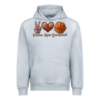 Heather Grey peace love basketball Urban Hoodie - JahusDesignShop