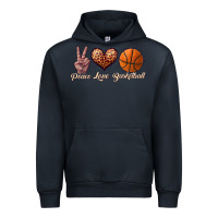 Navy peace love basketball Urban Hoodie - JahusDesignShop