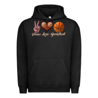 Pigment Black peace love basketball Urban Hoodie - JahusDesignShop