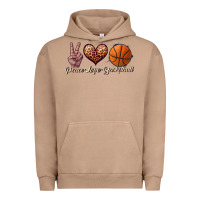 Pigment Burro peace love basketball Urban Hoodie - JahusDesignShop