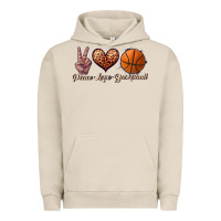 Pigment French Oak peace love basketball Urban Hoodie - JahusDesignShop