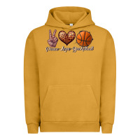 Pigment Peanut Butter peace love basketball Urban Hoodie - JahusDesignShop