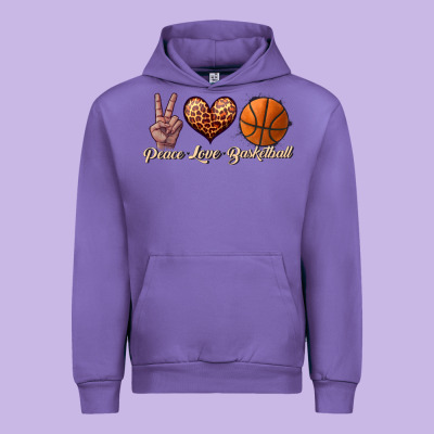 Peace Love Basketball Urban Hoodie Designed By Jahusdesignshop