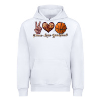 White peace love basketball Urban Hoodie - JahusDesignShop