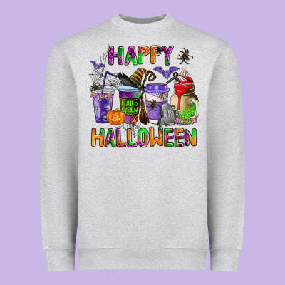 Happy Halloween Coffee Cups Heavyweight Sweatshirt Designed By Adodesignshop