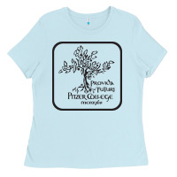 Baby Blue pitzer college seal, cali Ladies Tee - artisFamous