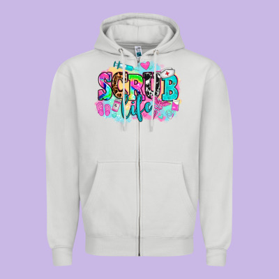 Scrub Life Zipper Hoodie Designed By Adodesignshop