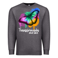 Charcoal Heather transformada por dios Premium Sweatshirt - JahusDesignShop