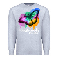 Heather Grey transformada por dios Premium Sweatshirt - JahusDesignShop