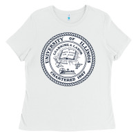 White university of illinois Ladies Tee - artisFamous