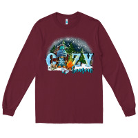 Burgundy cozy season Long Sleeve Tee - FaDigitalArtStudio