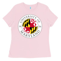 Bubblegum Pink university of maryland Ladies Tee - artisFamous