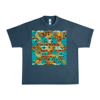 Midnight Navy western aztec leopard glitter seamless pattern Urban Heavy Tee - FaDigitalArtStudio