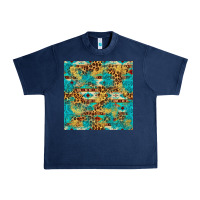 Navy western aztec leopard glitter seamless pattern Urban Heavy Tee - FaDigitalArtStudio