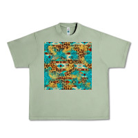 Oil Green western aztec leopard glitter seamless pattern Urban Heavy Tee - FaDigitalArtStudio