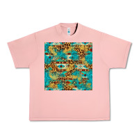 Salmon western aztec leopard glitter seamless pattern Urban Heavy Tee - FaDigitalArtStudio