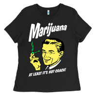 Black smoking marijuana Ladies Tee - artisFamous
