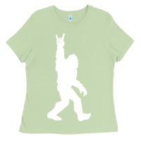 Matcha funny bigfoot rock and roll t shirt for sasquatch believers Ladies Tee - artisFamous