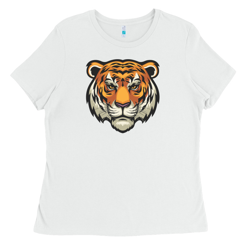 Tiger Vector Face Ladies Tee by artisFamous | Teevron