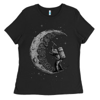 Black digging the moon Ladies Tee - artisFamous