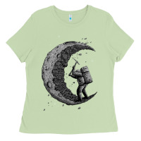 Matcha digging the moon Ladies Tee - artisFamous