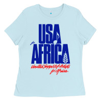 Baby Blue USA Ladies Tee - artisFamous