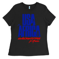 Black USA Ladies Tee - artisFamous