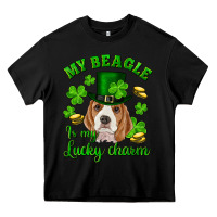 Black st.patricks day my beagle is my lucky charm Heavy Core Tee - RanaPortraitStore