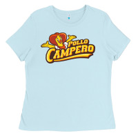 Baby Blue Pollo camp Resto Ladies Tee - artisFamous