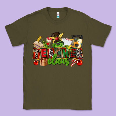 Teacher Claus Christmas Classic Tee Designed By Cowgirlartshop